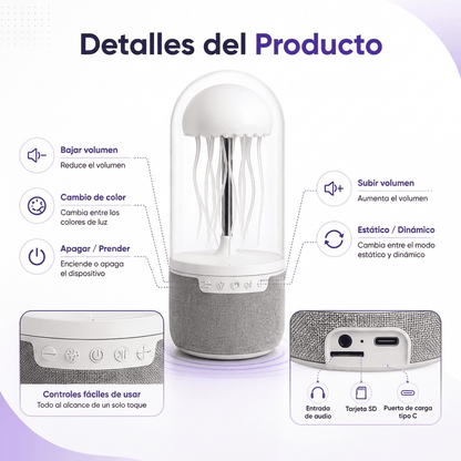Lámpara Medusa + Parlante Bluetooth