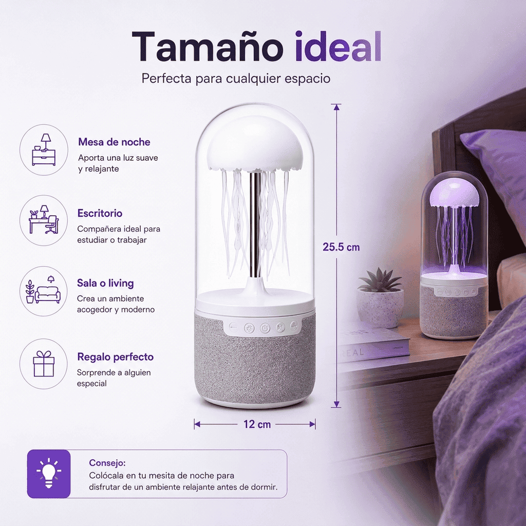 Lámpara Medusa + Parlante Bluetooth